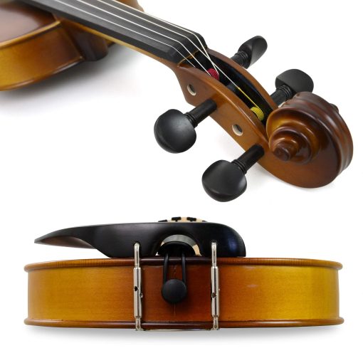 Violin Ricard Bunnel G2 3/4 - Estuche y Accesorios incluidos - Madera de Arce Solido y Herrajes de ebano por Kennedy Violins - Imagen 4