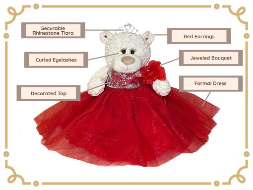 KINNEX COLLECTIONS SINCE 1997 20" Quince Anos Quinceanera Muneca de Osito con Vestido (Centro de mesa) ~ B16631-1 (Blanco) - Imagen 4