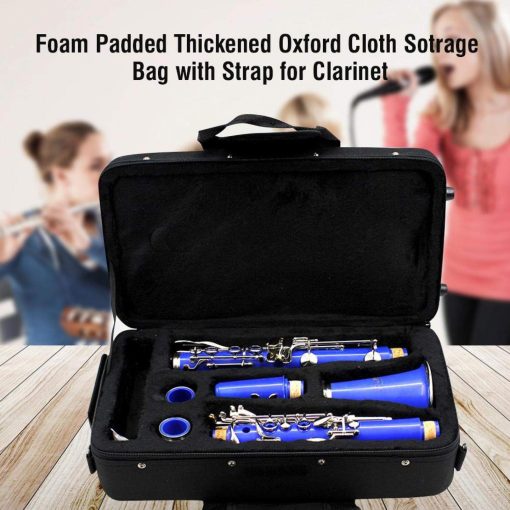 Estuche para Clarinete con Acolchado de Espuma, Estuche de Tela Oxford para Clarinete Accesorios para Actuaciones - Imagen 4
