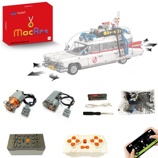 Kit de Actualizacion de Motor Motorizado Pro y Control Remoto para Lego Ghostbusters ECTO-1 10274, Compatible con Lego Icons Ghostbusters ECTO-1 10274 (Modelo de Coche no Incluido)