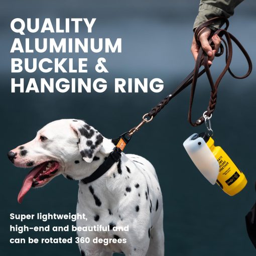 Correa de cuero para perros de 6 pies Super Ligera de Grado Militar Resistente para Perros Grandes, Medianos y Pequenos Entrenamiento y Paseo (Verde, 3/5in) - Imagen 3