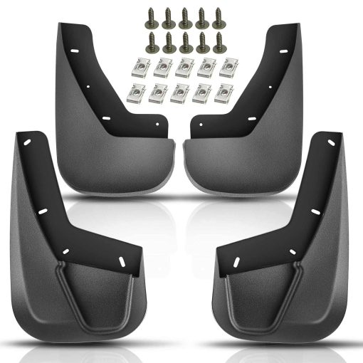 Juego de 4 guardabarros y salpicaderas de repuesto para Cadillac Escalade 2007-2014 Chevrolet Tahoe GMC Yukon Sport Utility, Delantero y Trasero Izquierdo Derecho, Negro