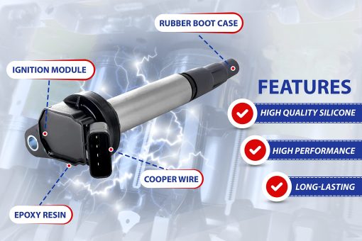 Set de 4 Bobinas de Encendido con Bujias para Toyota Corolla Matrix Prius Scion IM Scion XD Lexus CT200H y Mas Reemplaza# UF-596, UF-619, 90919-02258, 90919-01275, 93501 - Imagen 4
