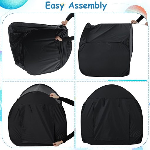 Tienda Sensorial para Ninos, Tienda de Apagon Total en Negro para Ninos, Relajate y Reduce la Ansiedad, Mejora la Concentracion, Tienda de Juego Portatil con Bolsa de Viaje, Rincon de Calma para Ninos - Imagen 7