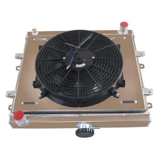 ALLOYWORKS Radiador de Aluminio de 3 Filas + Ventilador de Careta + Rele Para 1984-1995 Toyota Pickup DLX 4 Runner SR5 2.4L l4 - Imagen 4