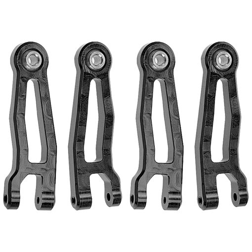Brazos de suspension de metal ShareGoo, soporte de maza de direccion y ensamblaje de direccion y torres de choque compatibles con SG1603 SG1604 UD1601 UD1602 1/16 Piezas de actualizacion para coche RC (Negro) - Imagen 2