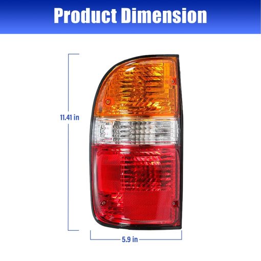 Ensamblaje de luz trasera GCGD con bombilla compatible con 2001 2002 2003 2004 Toyota Tacoma Luz trasera Rear Lamp Brake Lamp Set, Lado del pasajero y lado del conductor (Clasico) - Imagen 2