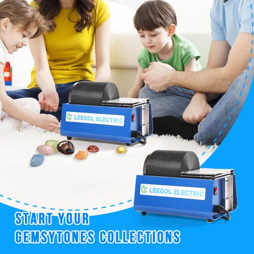 Maquina Pulidora de Rocas Electrica Leegol - Tambor unico 3LB (Barril unico) - Imagen 7