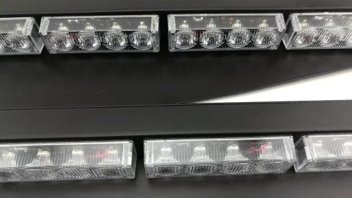 TASWK 32LED 32W Luz de barra de luces LED Luz de visera de luz de emergencia Luz de advertencia de peligro estroboscopica de montaje dividido en el parabrisas del tablero de la cubierta (ambar) - Imagen 4