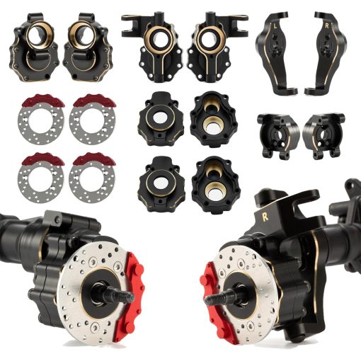 Contrapeso de Laton para Eje del Portal con Recubrimiento Negro para Crawler RC TRX6 TRX4 Piezas de Actualizacion (8 en 1 Set)