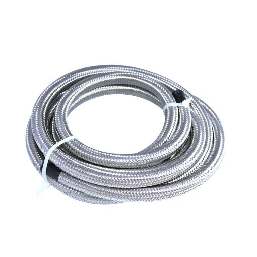 Manguera de Combustible de Acero Inoxidable Trenzado CPE de 20FT 6AN 3/8" con Kit de 10 Piezas de Adaptadores de Extremo Giratorio - Imagen 2