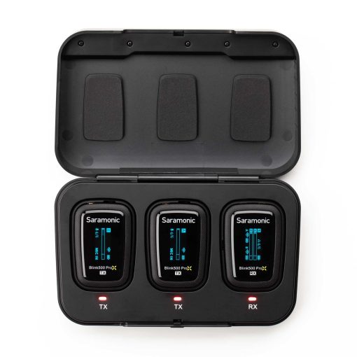 Saramonic Blink 500 Pro X B2 Sistema de Microfono Inalambrico de 2 Personas 2.4GHz con Lavaliers para Camaras, Moviles y Mas, Negro - Imagen 3