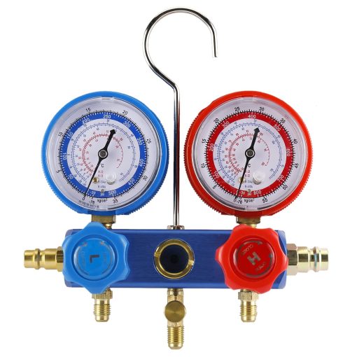 LuckyHigh 110V 4CFM 1/3HP Bomba de Vacio de Paletas Rotativas de Una Etapa para HVAC A / C Kit de Refrigeracion de Equipo de Manifold de AC con Detector de Fugas y Bolsa de Transporte - Imagen 6