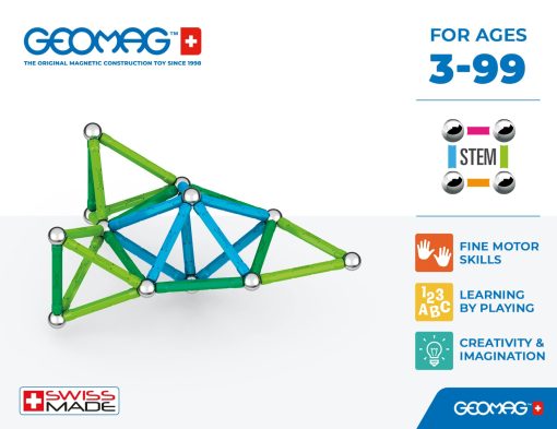 Geomag Classic - 60 Piezas - Construccion Magnetica para Ninos - Coleccion Verde - Juguetes Educativos 100 por Ciento de Plastico Reciclado - Imagen 5