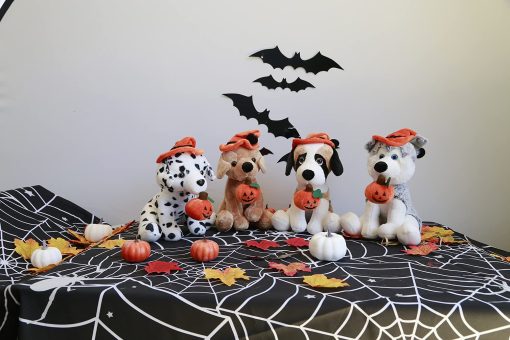 Peluche Halloween Pawpals 8 pulgadas Perrito de Peluche Viene con Sombrero y Calabaza de Halloween - Calabaza para Ninos en esta Fiesta (Variedad de Perritos de Halloween) - Imagen 7