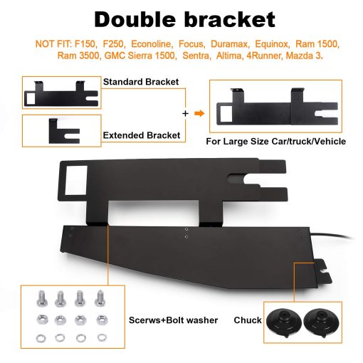ASPL 32LED Luces de Visera 26 Patrones de Destello Luces de Emergencia para Parabrisas Advertencia Estroboscopica de Peligro Montaje Dividido Lampara de Tablero con Soporte Extendido (ambar) - Imagen 4