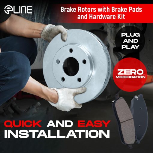 Kit de Frenos y Discos Traseros R1 Concepts | Pastillas de Freno Traseras | Discos y Pastillas de Freno | Pastillas y Discos de Ceramica Euro | Kit de Hardware | Compatible con Cadillac BLS 2003-2011; Chevrolet Vectra; Saab 44807 - Imagen 4