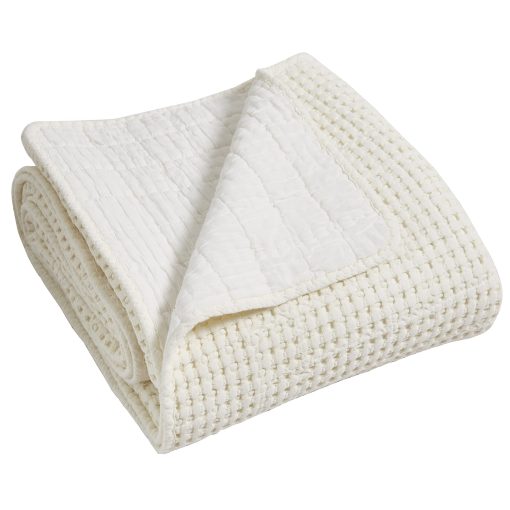 Levtex Home - Mills Waffle - Set de colcha acolchada tamano King - Algodon con textura de gofre - Tamano de colcha (122 x 106 pulg.), Tamano de funda de almohada (36 x 20 pulg.) - Imagen 4