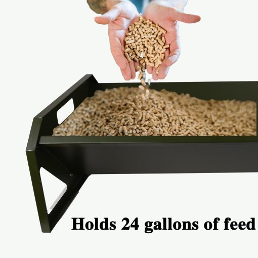 Tolva de Alimentacion de Acero Inoxidable de 45 Pulgadas de Capacidad Grande para Cabras, Caballos, Ovejas, Ideal para Terneros, Cabras, Ovejas, Caballos, Alpacas - Imagen 3