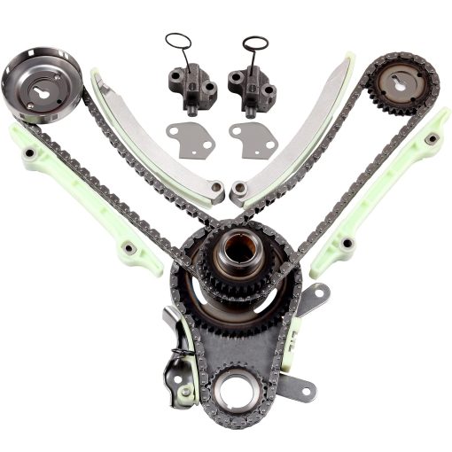 Kit de Cadena de Tiempo SCITOO TKMI047L con Tensor Guia Sprocket Cigüeñal Engranaje de arbol de Levas Encaja para Jeep COMMANDER Mitsubishi RAIDER Dodge Ram 1500 4.7L SOHC VIN P N Diseño NGC