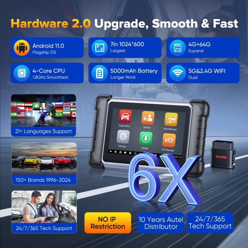 Autel MaxiPRO MP808BT PRO, 2024 ultimo con Actualizacion de 2 Anos ($ 700 de Valor), Codificacion de ECU como MS906 PRO/MS906BT, Herramienta de Escaneo Bidireccional, 30+ Servicios, Diagnostico Completo de OE, Mejora Desde MP808S, FCA SGW, SO 11.0 - Imagen 9
