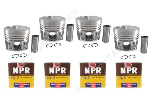 Juego de piston + anillo Factorytaiwan para Isuzu 4LD1 tamano de sobremedida 83.1 mm (+0.50 mm) x4 PCS (8-97176-287-0)