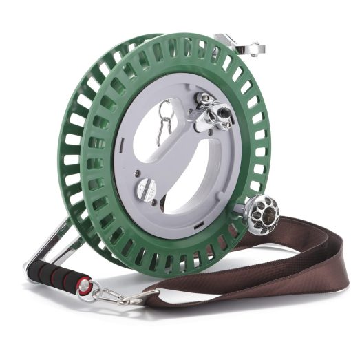 C COMCROSFLY Carrete de Cometa Profesional de 10.6 pulgadas, Mango de Metal Firme con Correa para Cometas Grandes (Verde)