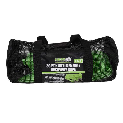 Cuerda de Recuperacion de Energia Cinetica de 30' x 1-1/4" Grip - Cuerda de Nylon Doble Trenzado Resistente - Bolsa de Almacenamiento de Red - Capacidad Maxima: 37,422 lbs - Camion, ATV, Jeep, UTV, Moto de Nieve - Emergencia, Remolque - Imagen 2