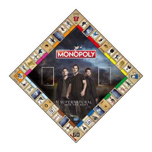 Juego de Mesa Monopoly Sobrenatural de Winning Moves, unete a los Hermanos Winchester Sam y Dean, Avanza al Vampiro y al Hombre Lobo y Comercia Tu Camino hacia el exito, para Mayores de 16 anos - Imagen 2