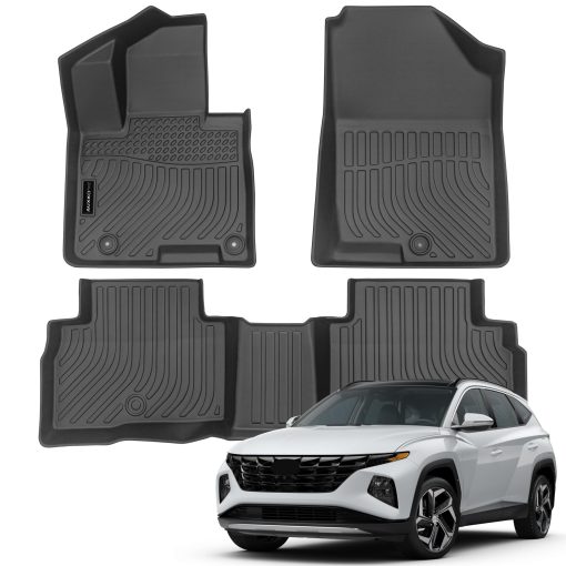 Tapetes para Piso Auxko para Hyundai Tucson 2022 2023 2024 Hibrido (No Hibrido Enchufable) Revestimientos de Goma TPE Todo Clima Inodoro Antideslizantes