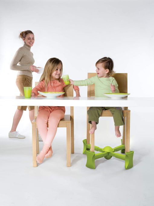 Asiento elevador KABOOST para mesa, Verde - Se coloca debajo de la silla - Asiento elevador portatil para ninos pequenos y adultos - Imagen 4