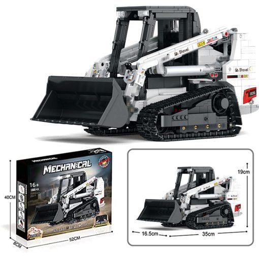 Set de bloques de construccion de tecnologia YILETKC, vehiculo de carga RC de 2.4G/APP Steer Loader juguetes de construccion con motor, regalo de juguete de construccion de cargador de orugas para adultos y adolescentes - 1366 piezas - Imagen 9
