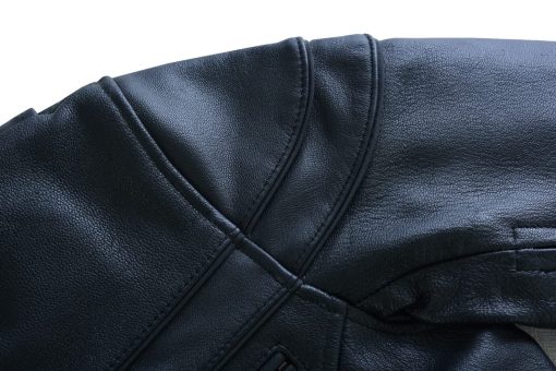 Chaqueta de Moto de Cuero para Mujer en Negro Vance Leather USA de Cuero de Vaca Encerado Suave Deportiva Crossover Biker (Grande) - Imagen 8