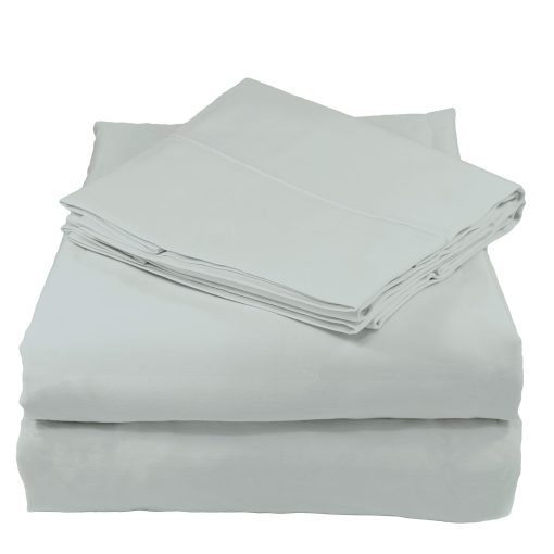 Juego de sabanas Whisper Organics de 100% algodon organico - Juego de sabanas de 300 hilos - Juego de sabanas de calidad premium - Juego de sabanas de bolsillo profundo - Certificado GOTS, Shore (Tamaño Completo)