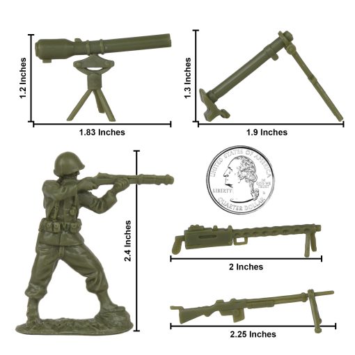 BMC CTS Batalla de Saipan de la Segunda Guerra Mundial - 45 piezas de Soldados de Plastico Tanque de Batalla del Pacifico Playset - Imagen 7
