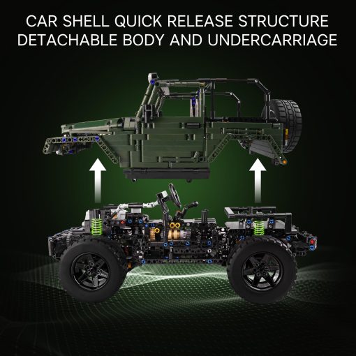 Mould King Off-Road Pickup Wrange, Set de Construccion Tecnica 1:8, Juguetes de Coches de Modelo de Ingenieria Tecnologica para Adultos (2,096 Piezas) - Version Dinamica - Imagen 6