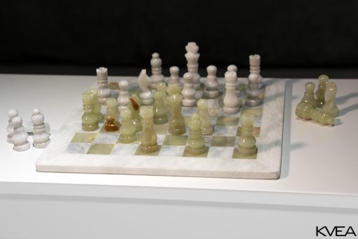 Juego de ajedrez de marmol - 11 pulgadas - Tablero de ajedrez blanco y verde - Juego de ajedrez de regalo - Juego de ajedrez para niños - Juego de ajedrez para adultos - Decoracion de lujo para el hogar - Adecuado para decoracion de mesa - Imagen 6