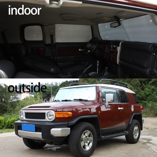 YUECHI para Toyota FJ Cruiser 2007-2021 Protector Solar para Ventana de Vidrio para Coche FJ Cruiser Especial - Imagen 5