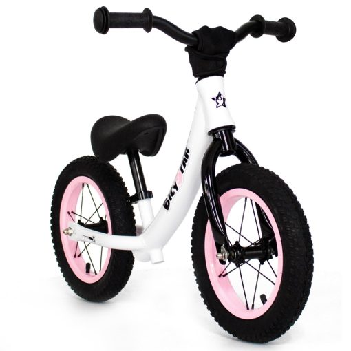 Bicicleta de Equilibrio bicystar para Niños 2-4, Llantas de Aire, Bicicleta sin Pedales para Niños Pequeños, Bicicleta de Empujar, Juguete Exterior para Niñas y Niños, Blanca