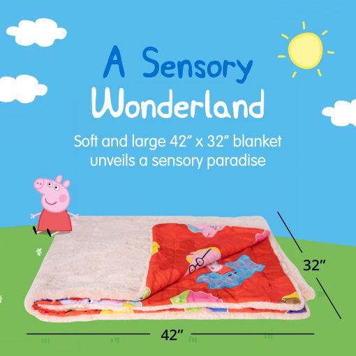 Peppa Pig Peluche Mantita | Muneco de Peluche con Manta Suave | Esenciales para Bebes | Tela Ultrasuave, Sensorial | Lavable a Maquina | Juguetes para Bebes Ideales | Manta de Seguridad para Recien Nacidos | Licenciado por Peppa Pig - Imagen 3
