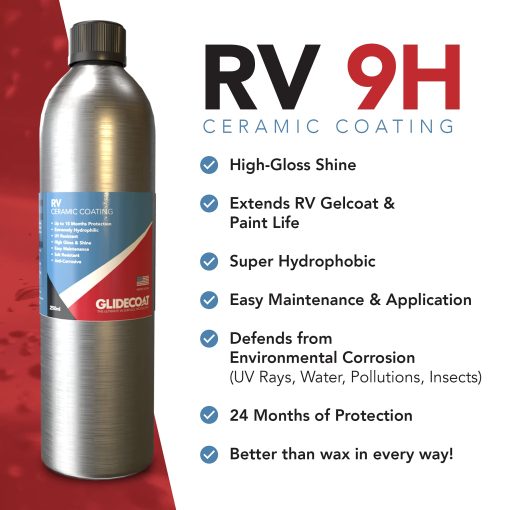 Revestimiento Ceramico Glidecoat RV (250ml) - Revestimiento Ceramico 9H para RVs, Aeronaves, Autos y Mas - Mejor Que la Cera para RV y Mas Duradero que el Revestimiento Ceramico Regular para Autos - El Mejor Revestimiento Nano para la Carretera - Imagen 2
