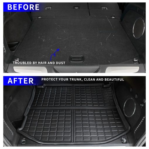 Tapetes para el piso de Rongtaod Compatible con 2011-2021 Jeep Grand Cherokee 2022 2023 Grand Cherokee WK Tapetes para el tronco Alfombra para el tronco Protector para el tronco Accesorios para Grand Cherokee (Alfombra para el tronco + Tapetes para el piso) - Imagen 2