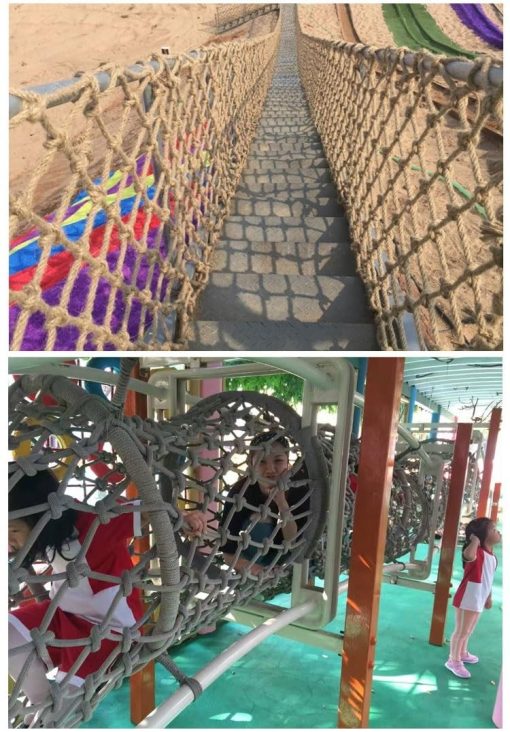 Red de Seguridad Anticaidas para Ninos, Mascotas, Gatos, Red de Carga, Cuerda de Escalada, Red de Juegos para ninos, Red de Cuerda Tejida para Camion, Red de Remolque, Columpio en Casa del arbol, Hamaca de Cuerda (Canamo, 0.5Mx7M(1.64 pies x 22.96 pies)) - Imagen 5