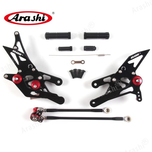 Arashi(Version 2.0) Rearsets Ajustables para HONDA CBR1000RR 2004-2007 / CBR600RR 2003-2006 Accesorios para Motocicletas Reposapies Estriberas Traseras Negro - Imagen 3
