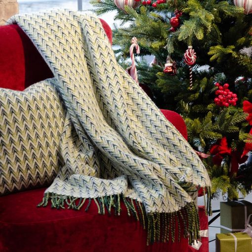 Manta de Interior Barker Textiles Shady Wave | 100% Lana de Nueva Zelanda 75x51 (Gris) - Imagen 8