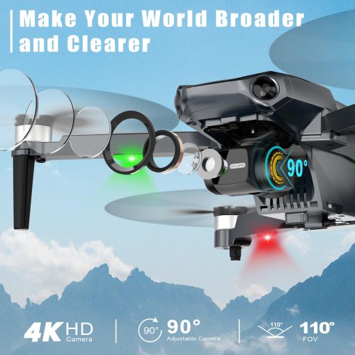 Drone con Camara 4K RC Quadcopter para Adultos, Transmision de Video de Largo Alcance 1640 pies, Estabilizador de 3 Ejes, Tiempo de Vuelo de 46 Minutos GPS Retorno Automatico y Sigueme, Vuelo Circular, Vuelo de Puntos de Referencia, Mantenimiento de Altitud - Imagen 3