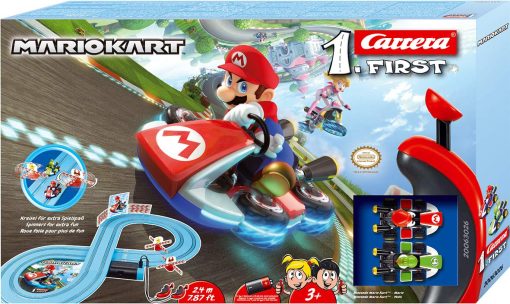 Carrera First Mario Kart - Pista de Carreras de Coches con Spinners - Incluye 2 Autos: Mario y Yoshi - Juego de Carreras Principiante a Bateria para Ninos de 3 Anos en Adelante - Imagen 2