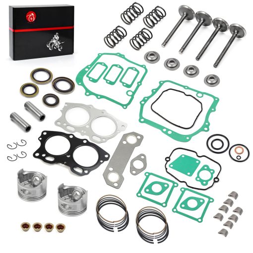 Kit de Reconstruccion de Piston & Anillo Sobredimensionado 0.25mm & Sello de Junta & Valvula de Escape e Ingesta para EZGO Carro de Golf de Gasolina de 4 Tiempos Fuji Robin 295cc EH29C Motor MCI 1991-2002