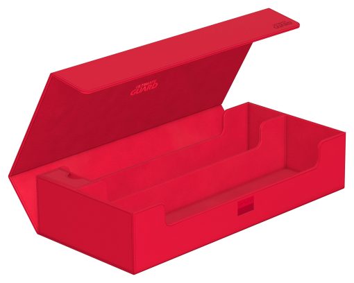 Ultimate Guard Superhive 550+, Estuche para 550 Tarjetas de TCG con Doble Funda, Rojo, Compatible con Boulders, Cierre Magnetico y Forro de Microfibra Interno - Imagen 2