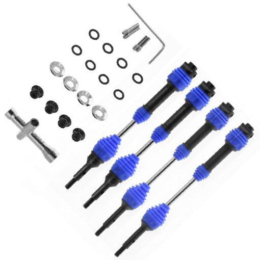 Eje de transmision mejorado de acero 40Cr delantero y trasero para RC 1/10 Traxxas Slash 4x4 Rustler VXL 4X4 Stampede VXL 4X4 Piezas de actualizacion (Azul Oscuro) - Imagen 7
